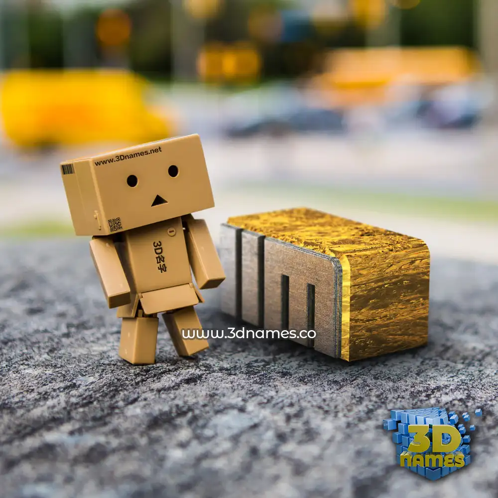 iim in Hello Danbo style - 3D name wallpaper
