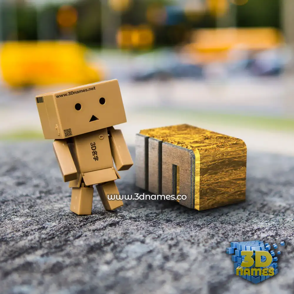 iin in Hello Danbo style - 3D name wallpaper