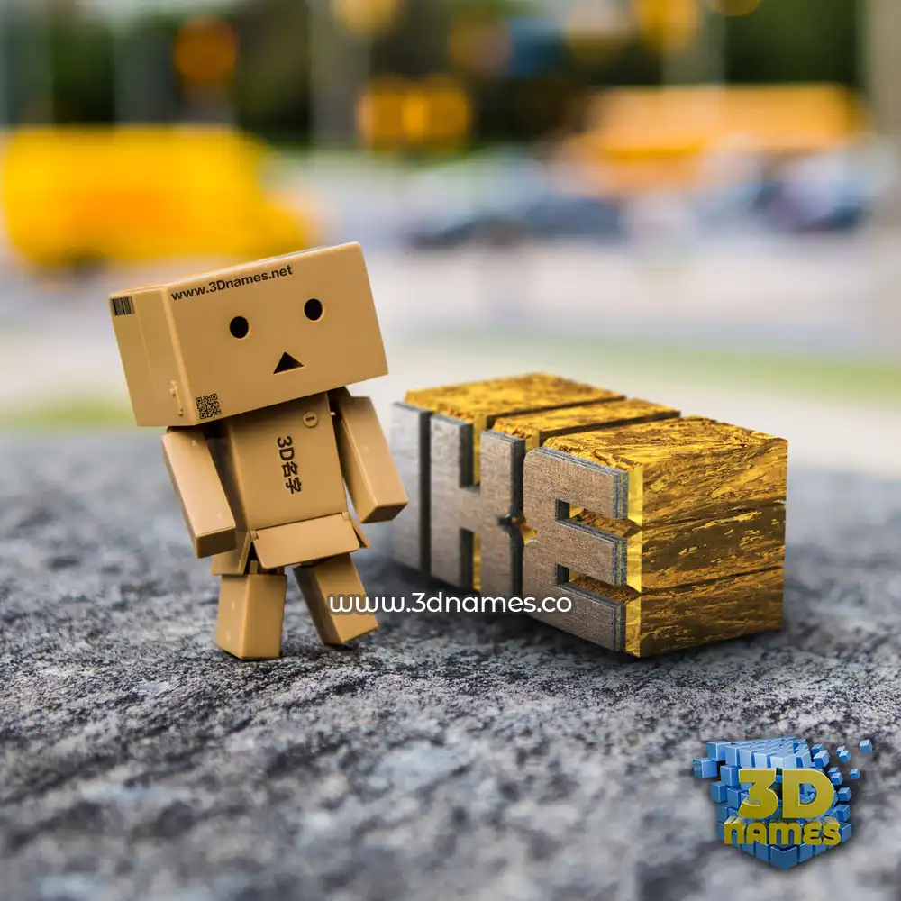 ike in Hello Danbo style - 3D name wallpaper