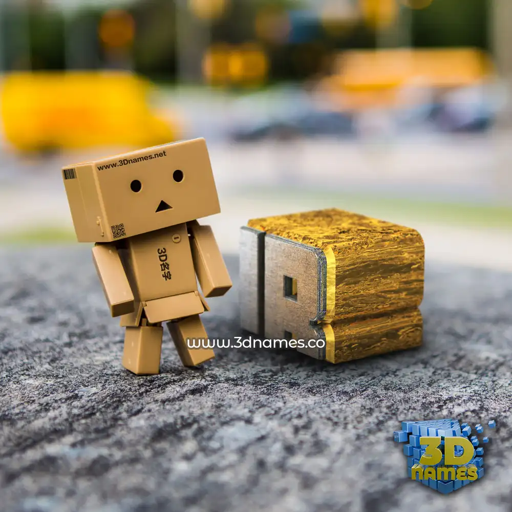 ir in Hello Danbo style - 3D name wallpaper