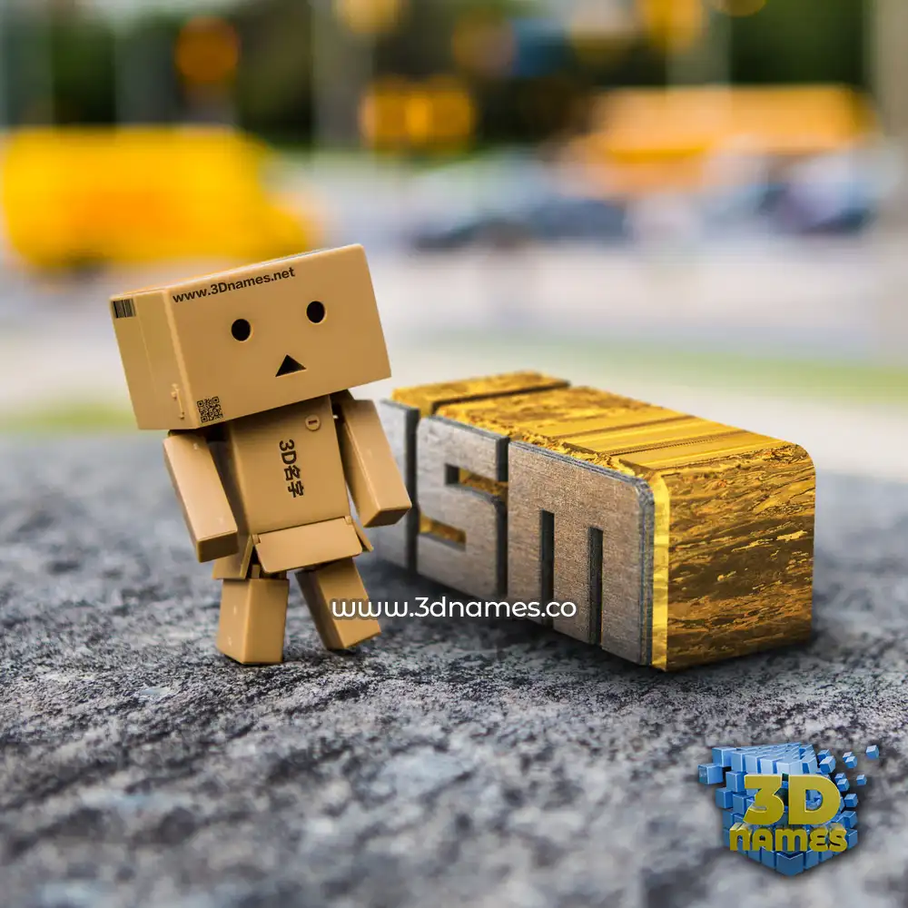 ism in Hello Danbo style - 3D name wallpaper