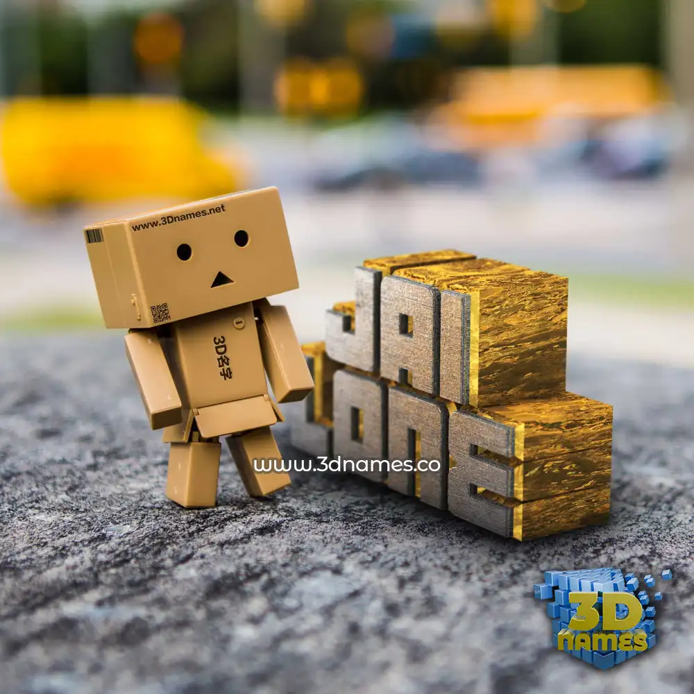 jai lone in Hello Danbo style - 3D name wallpaper