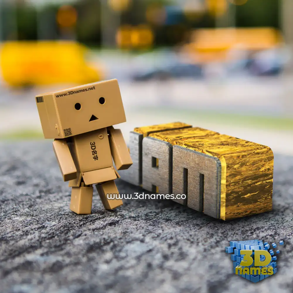 jam in Hello Danbo style - 3D name wallpaper