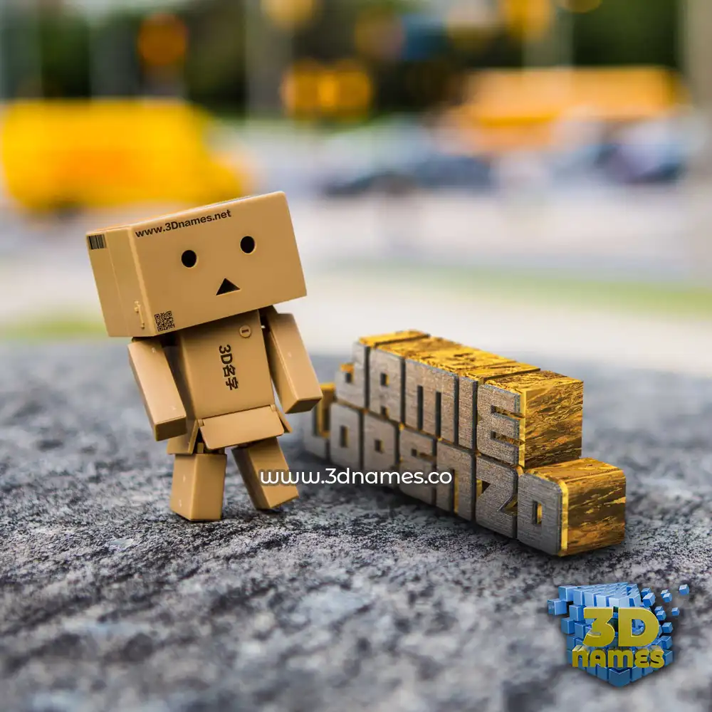 jamie lorenzo in Hello Danbo style - 3D name wallpaper