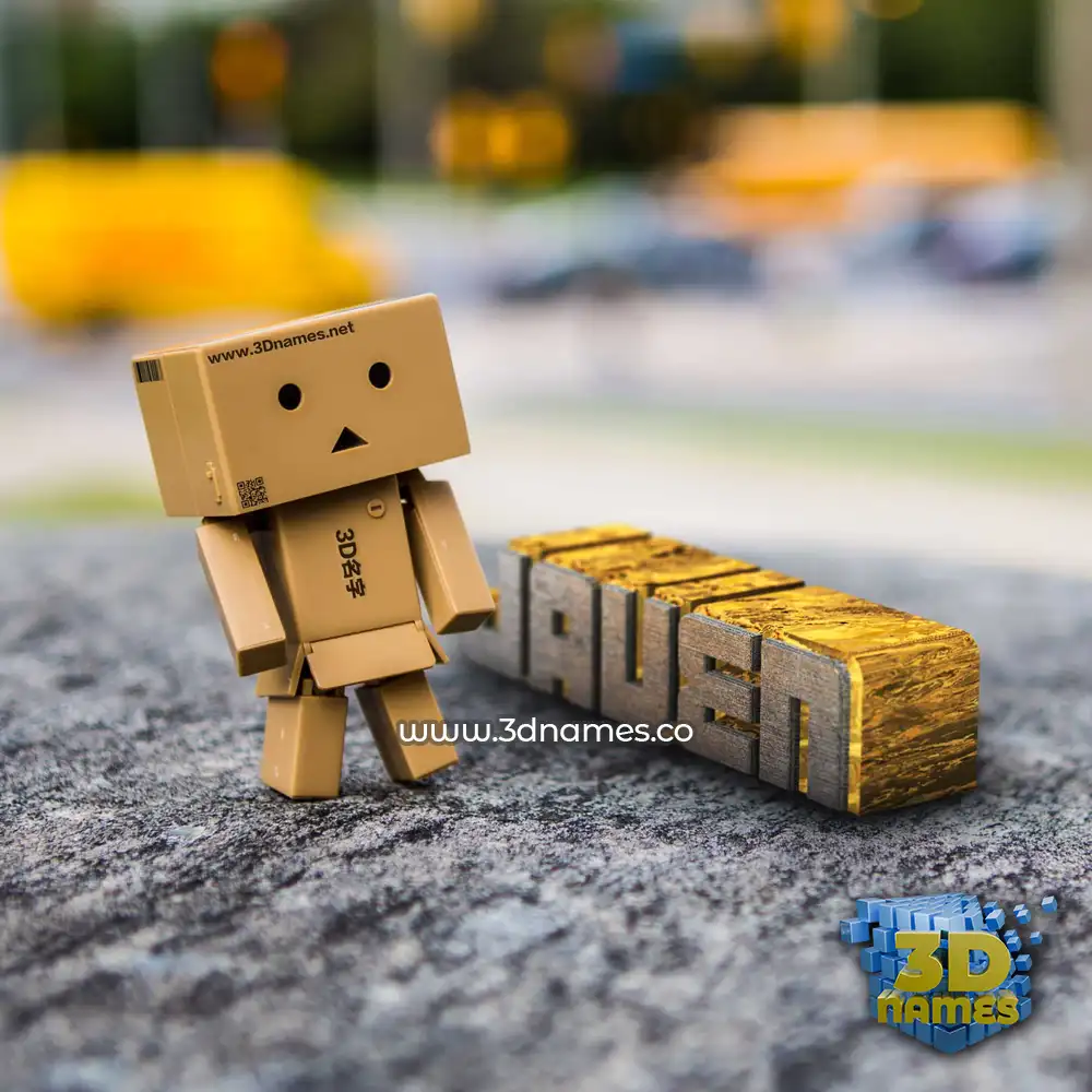 javen in Hello Danbo style - 3D name wallpaper