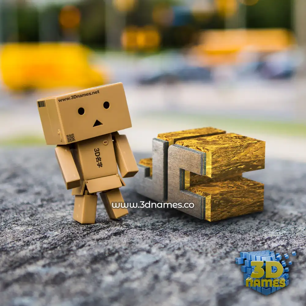 jc in Hello Danbo style - 3D name wallpaper