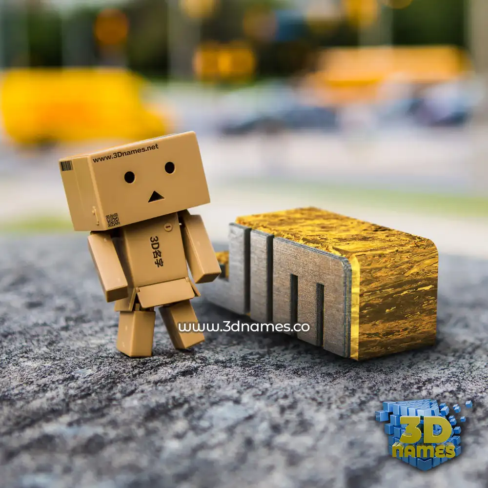jim in Hello Danbo style - 3D name wallpaper