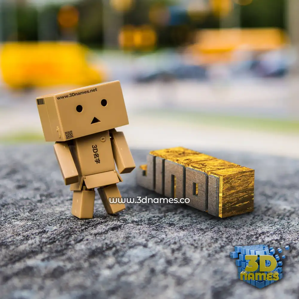 jindi in Hello Danbo style - 3D name wallpaper