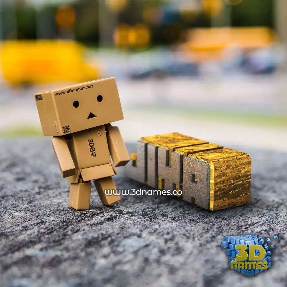 jiya in Hello Danbo style - 3D name wallpaper
