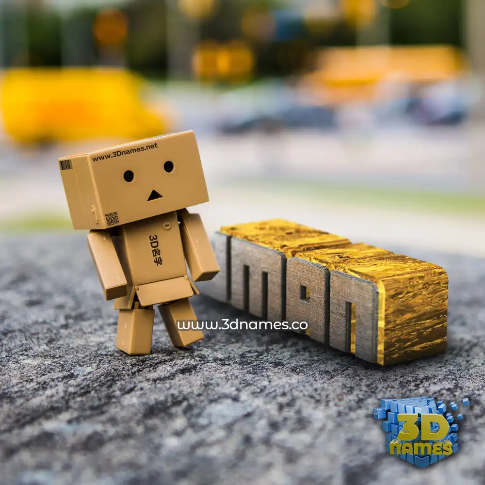 jman in Hello Danbo style - 3D name wallpaper