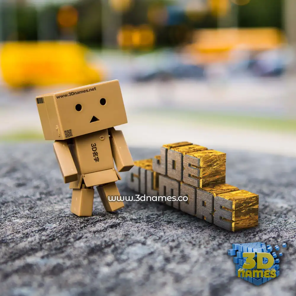 joe gilmore in Hello Danbo style - 3D name wallpaper