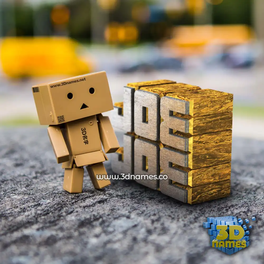 joe joe in Hello Danbo style - 3D name wallpaper