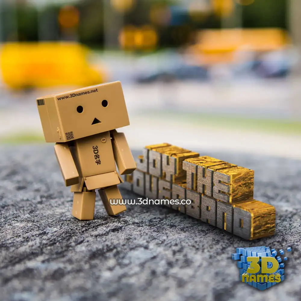 joy the coverband in Hello Danbo style - 3D name wallpaper