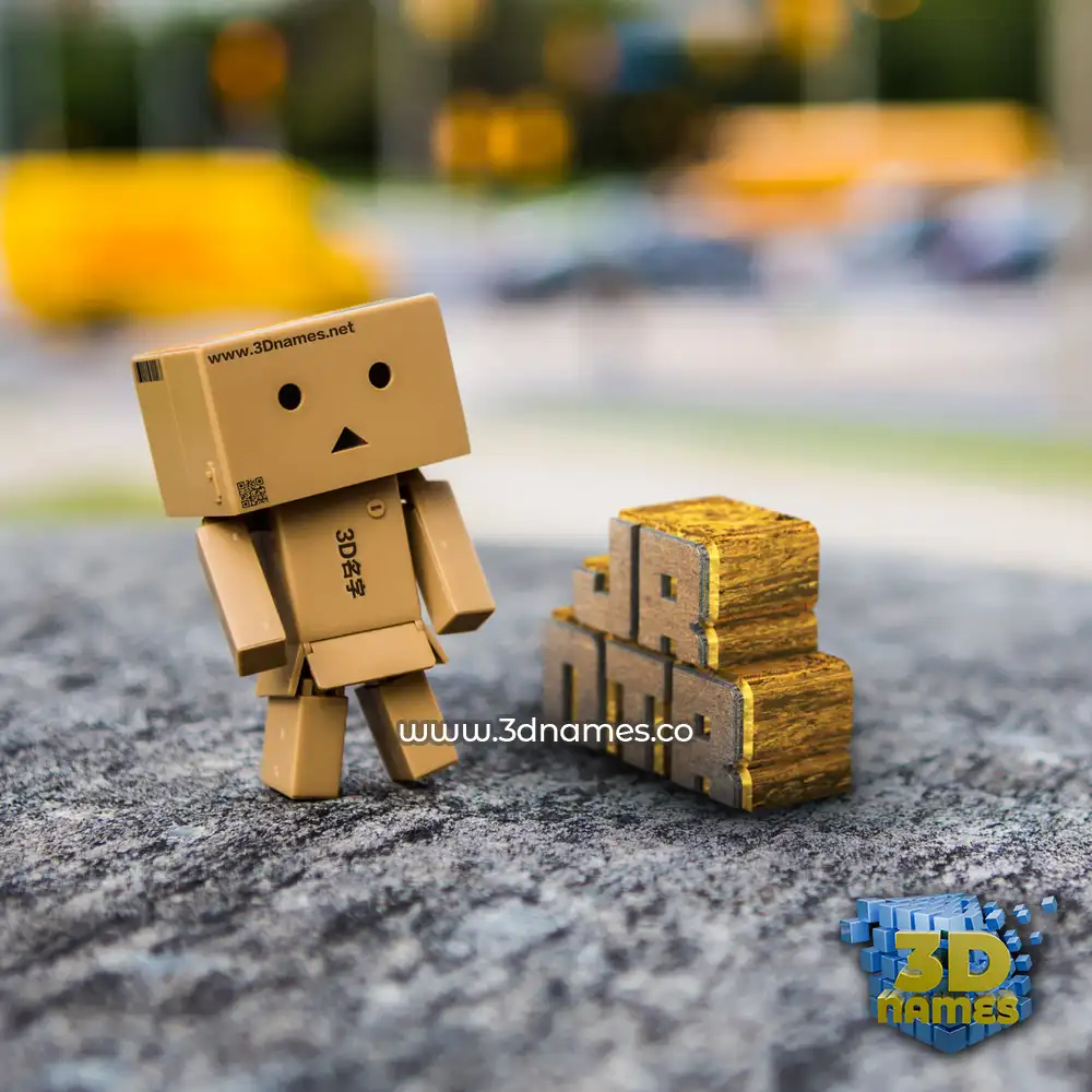 jr ntr in Hello Danbo style - 3D name wallpaper