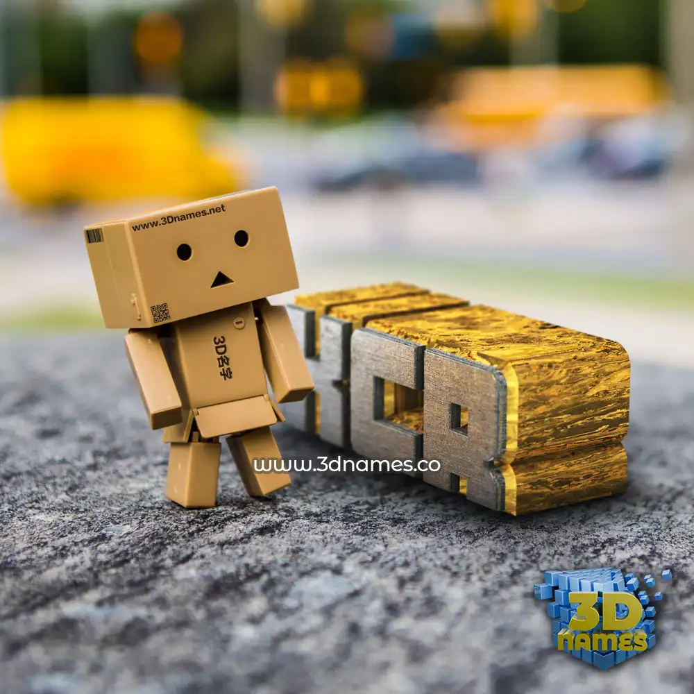 kcr in Hello Danbo style - 3D name wallpaper