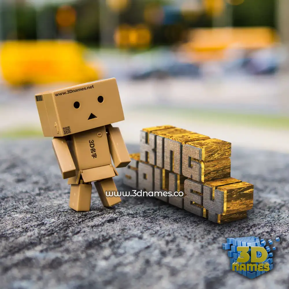 king salley in Hello Danbo style - 3D name wallpaper