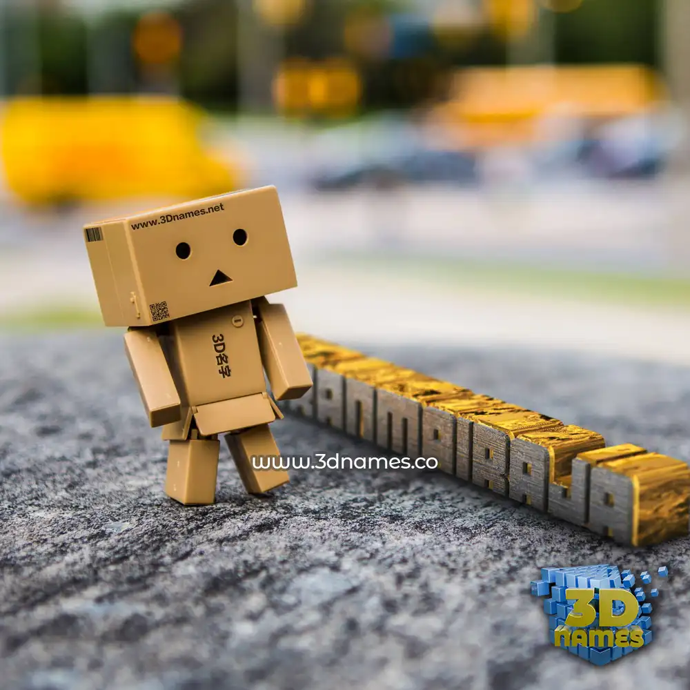 kiranmairaja in Hello Danbo style - 3D name wallpaper