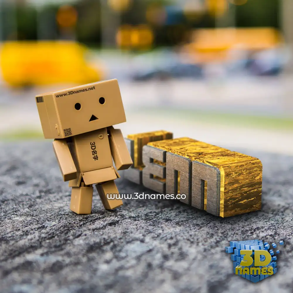 lenn in Hello Danbo style - 3D name wallpaper