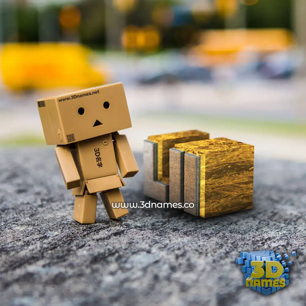 lii in Hello Danbo style - 3D name wallpaper