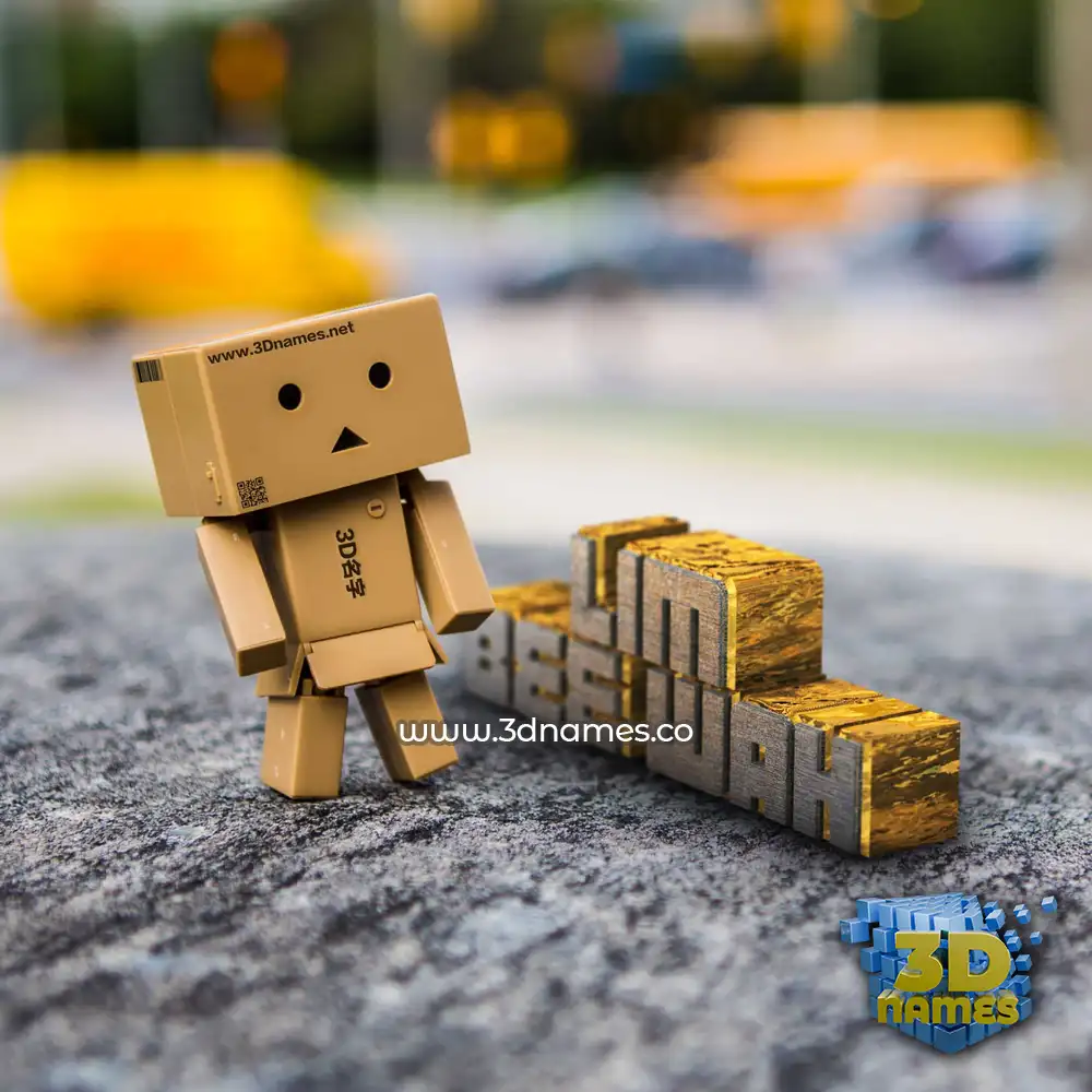 lim bee wah in Hello Danbo style - 3D name wallpaper