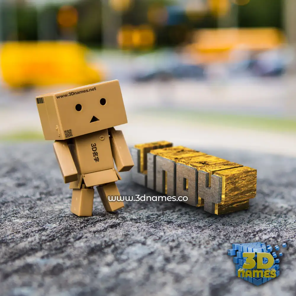 lindy in Hello Danbo style - 3D name wallpaper
