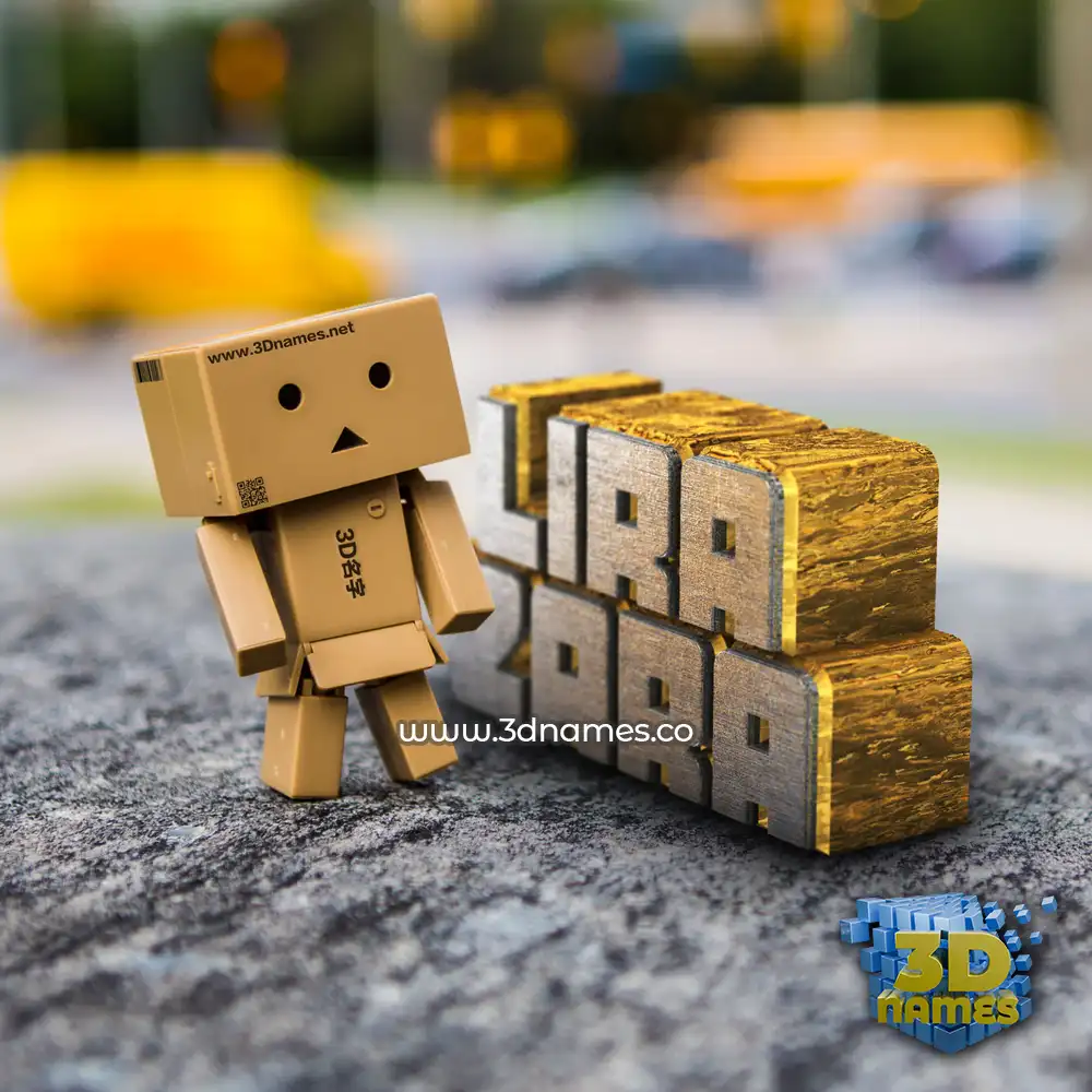 lira zara in Hello Danbo style - 3D name wallpaper