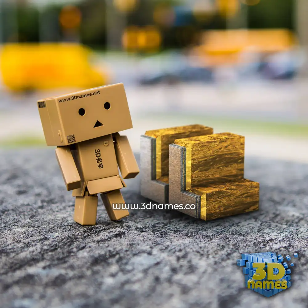 ll in Hello Danbo style - 3D name wallpaper