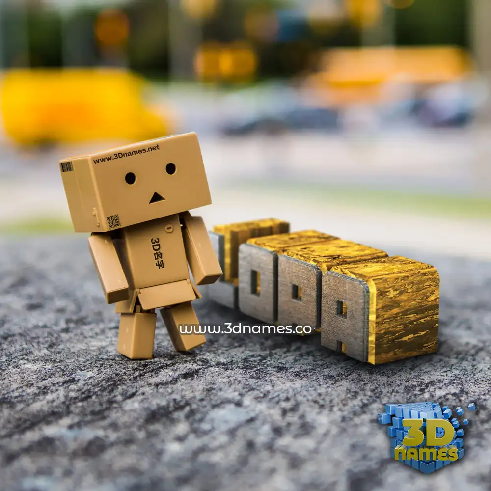 lopa in Hello Danbo style - 3D name wallpaper