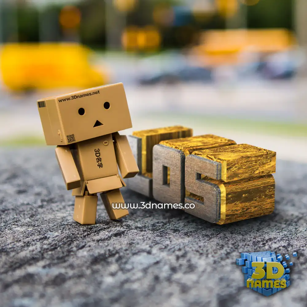 los in Hello Danbo style - 3D name wallpaper