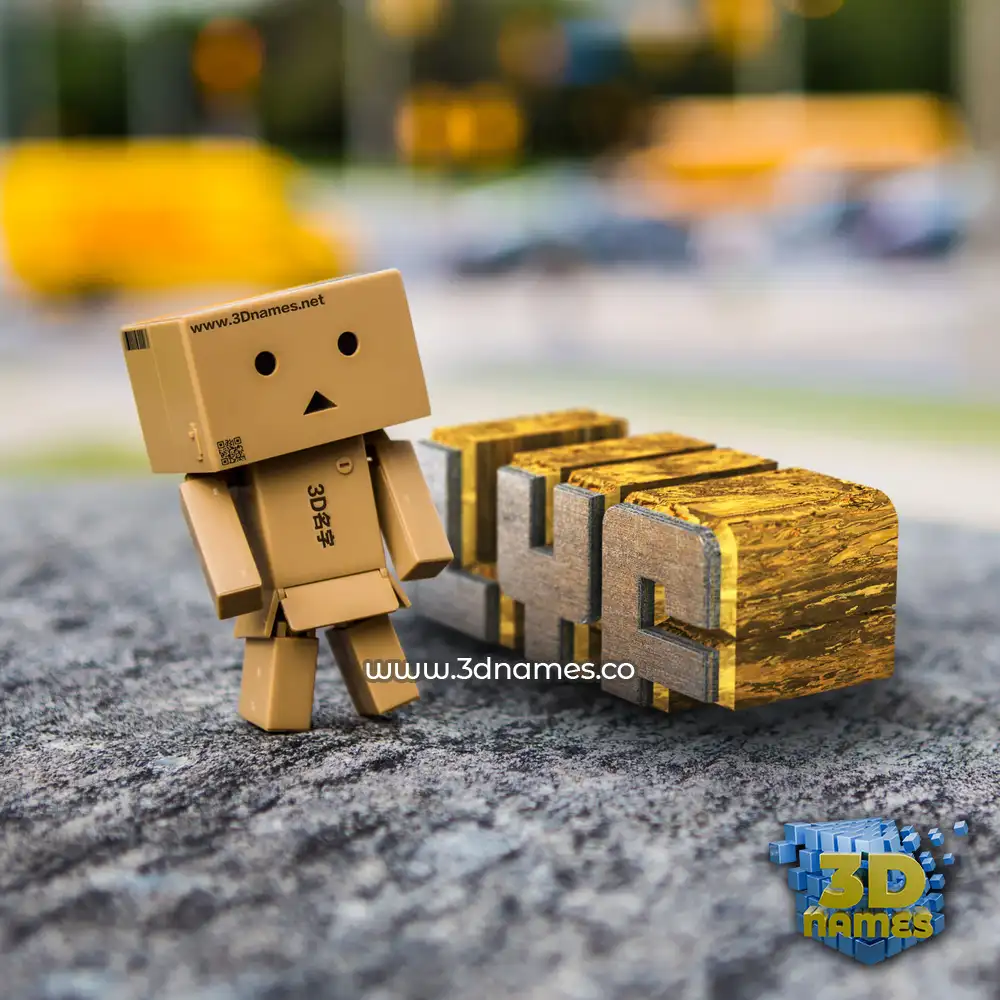 lyf in Hello Danbo style - 3D name wallpaper