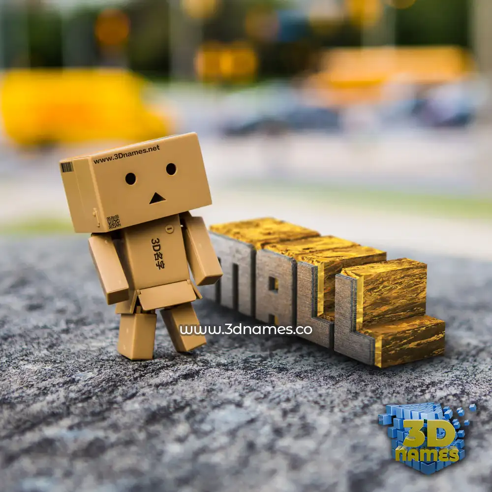mall in Hello Danbo style - 3D name wallpaper