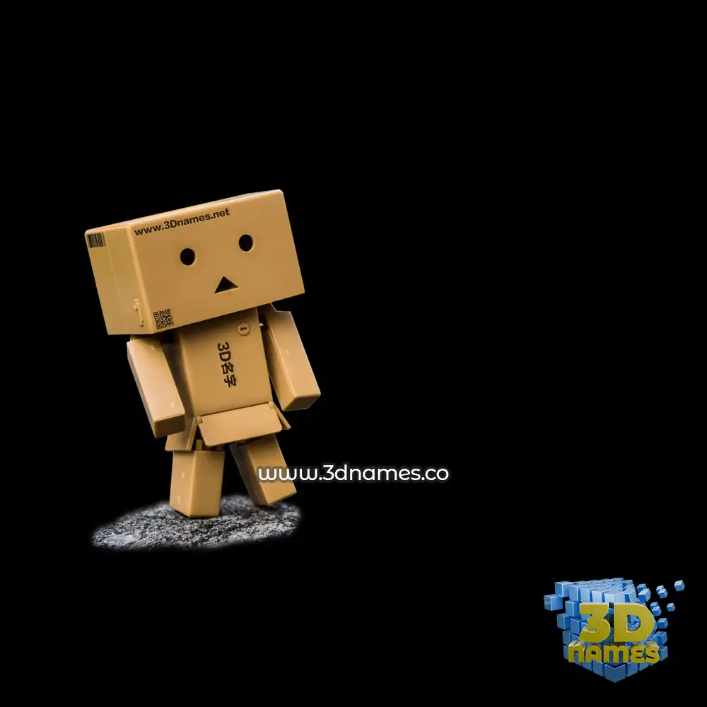 manobi in Hello Danbo style - 3D name wallpaper
