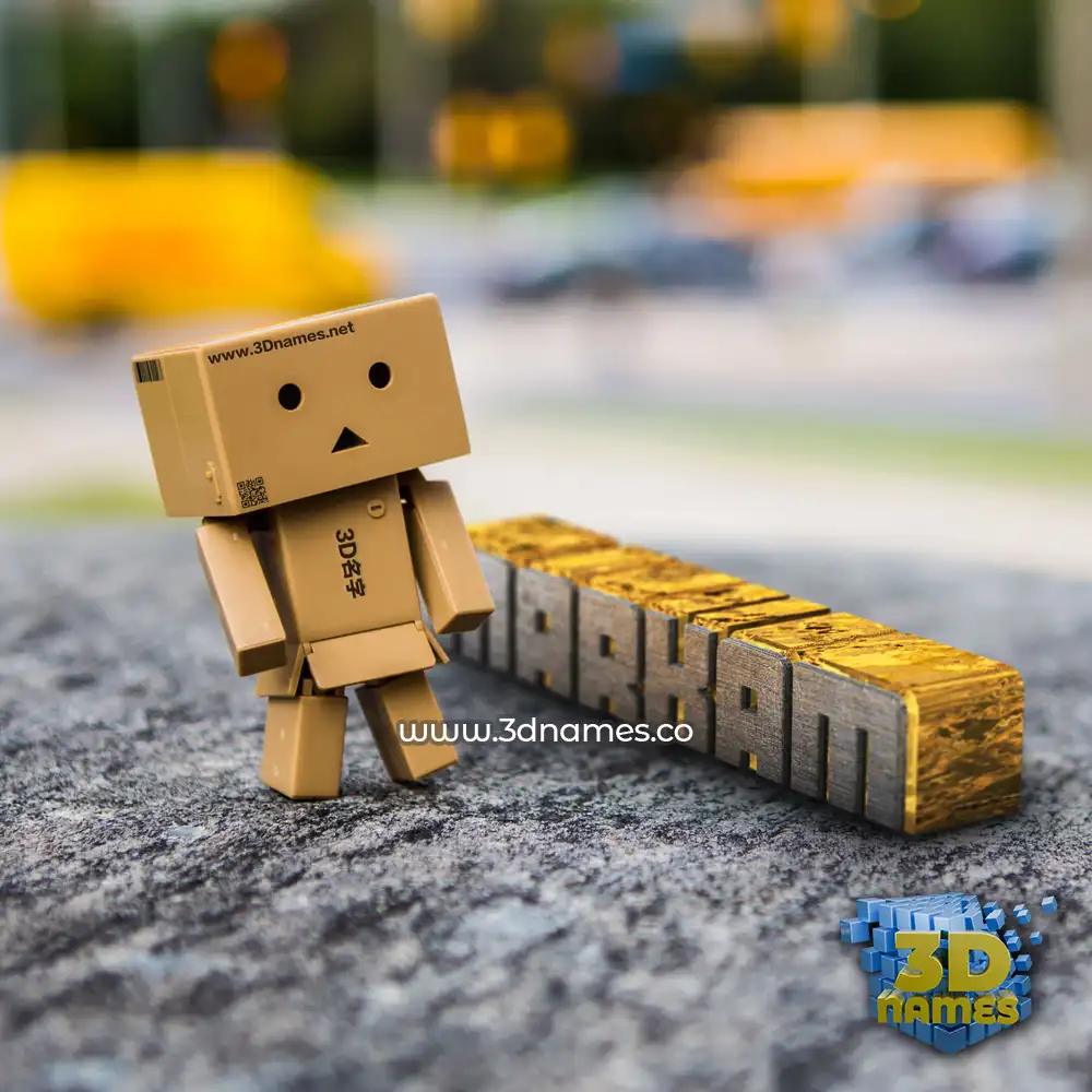 markam in Hello Danbo style - 3D name wallpaper