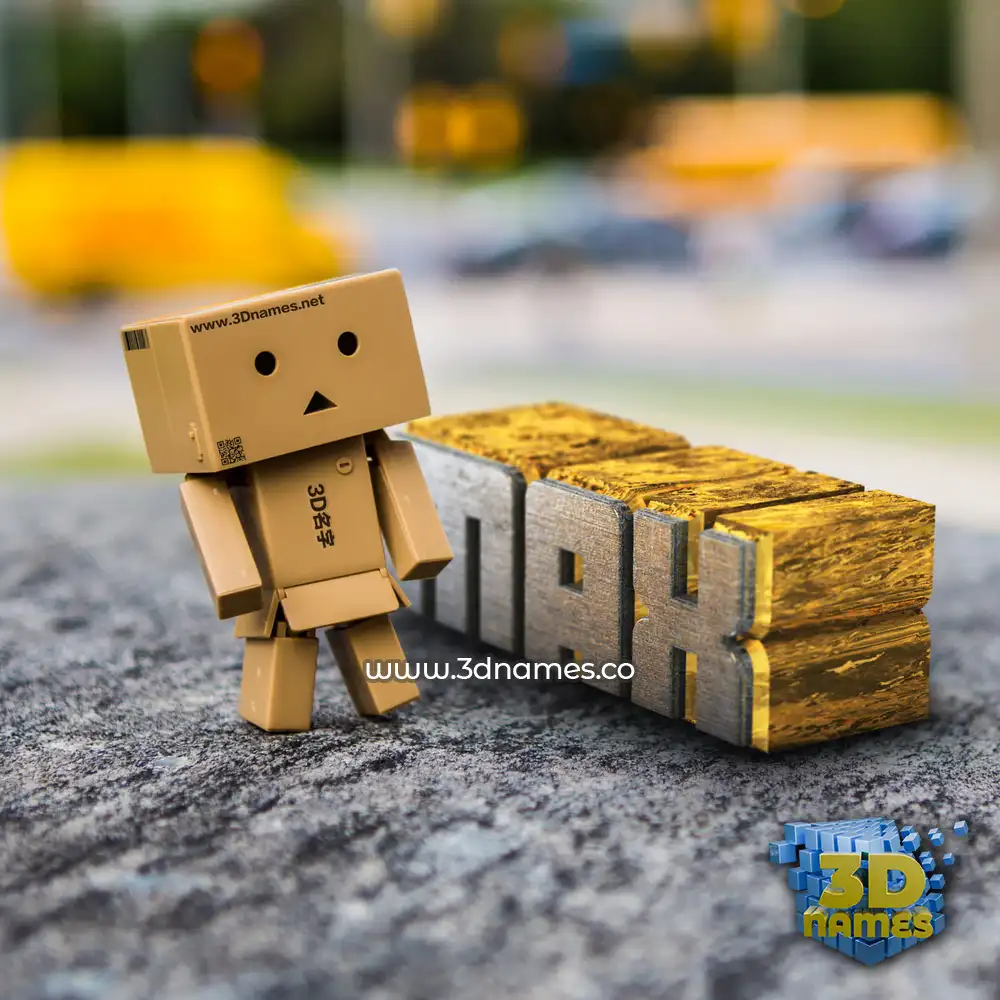 max in Hello Danbo style - 3D name wallpaper