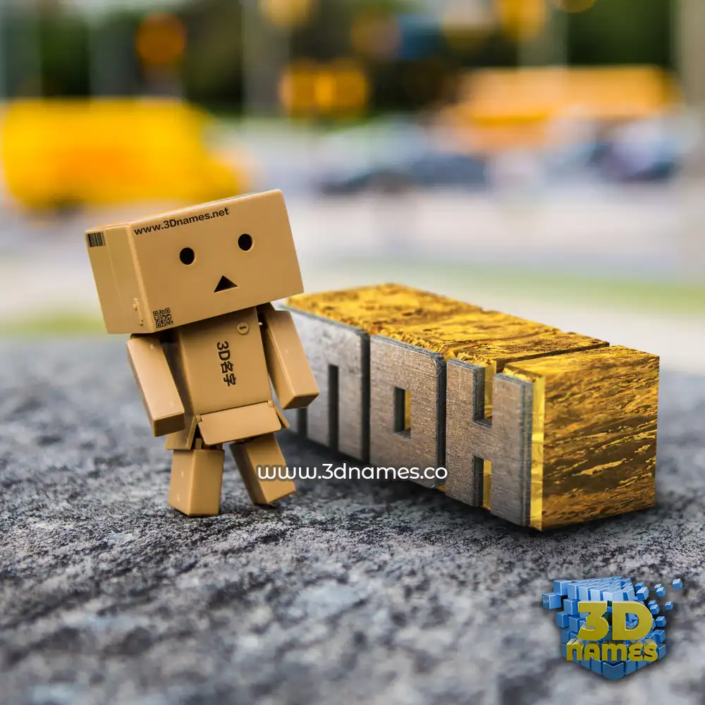 mdh in Hello Danbo style - 3D name wallpaper