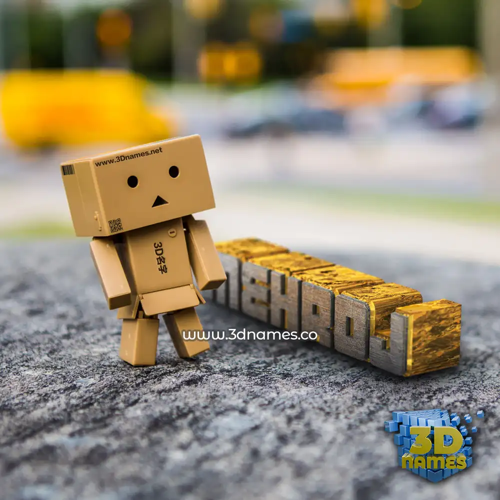 mehroj in Hello Danbo style - 3D name wallpaper