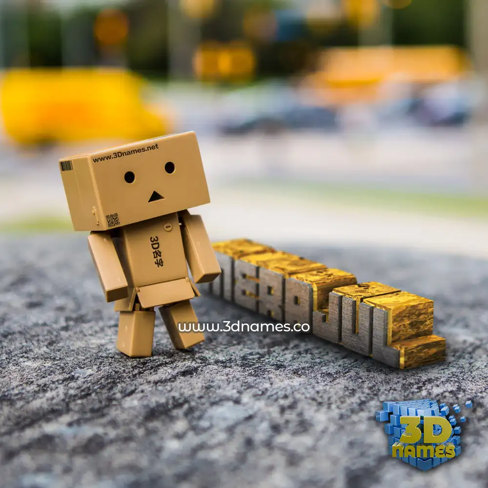merajul in Hello Danbo style - 3D name wallpaper