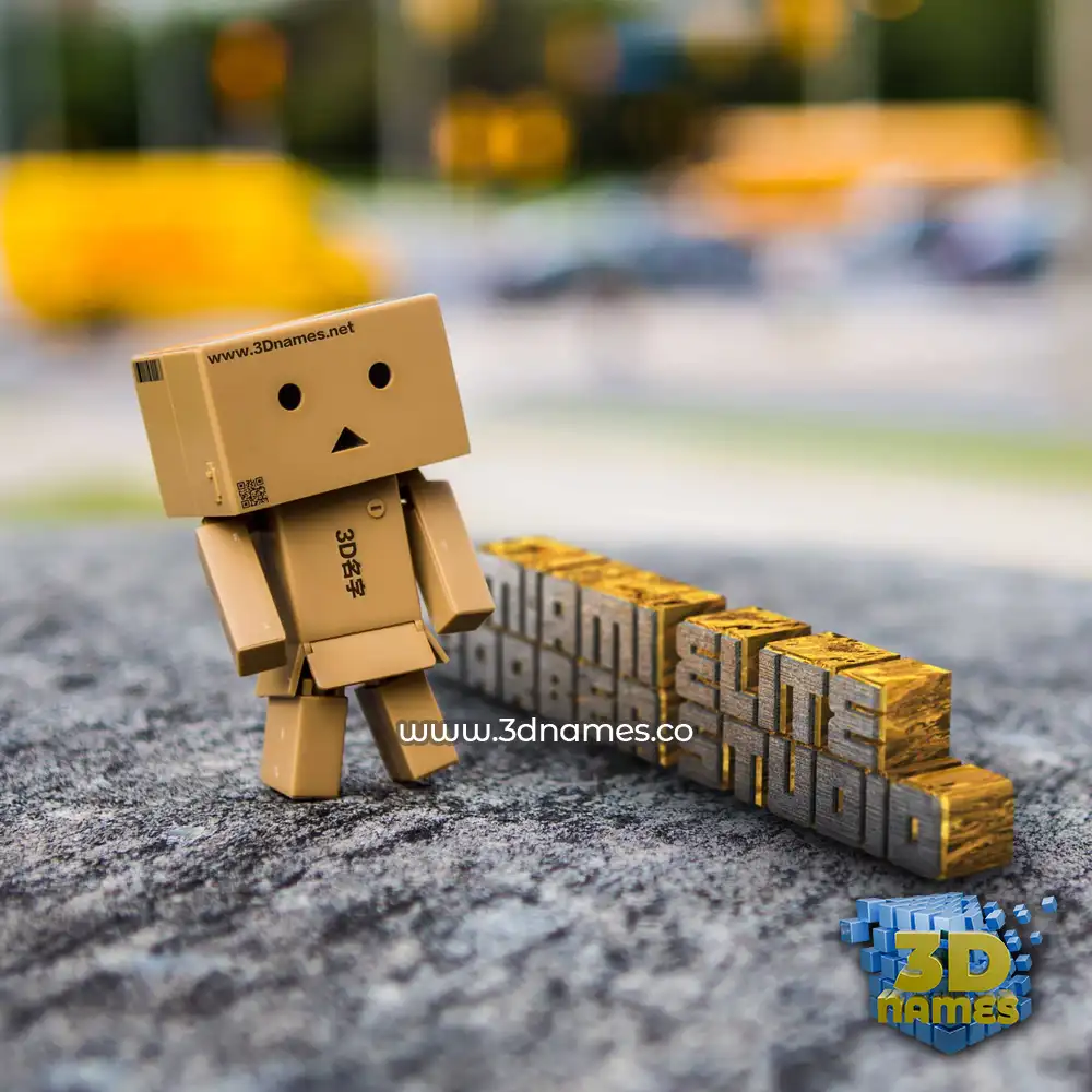 miami elite barber studio in Hello Danbo style - 3D name wallpaper