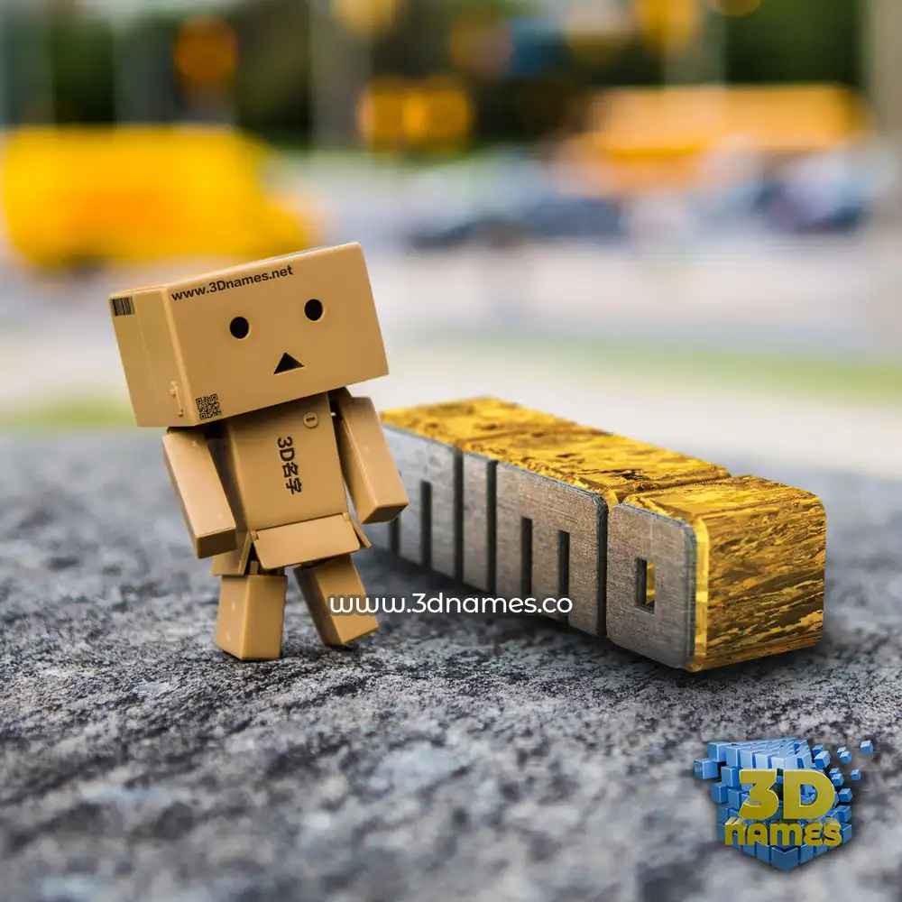 mimo in Hello Danbo style - 3D name wallpaper