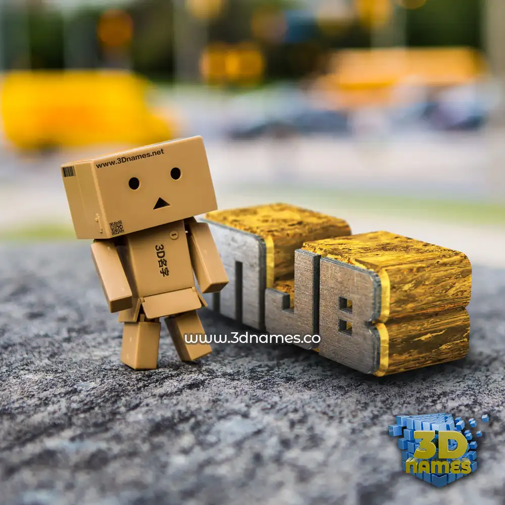 mjb in Hello Danbo style - 3D name wallpaper