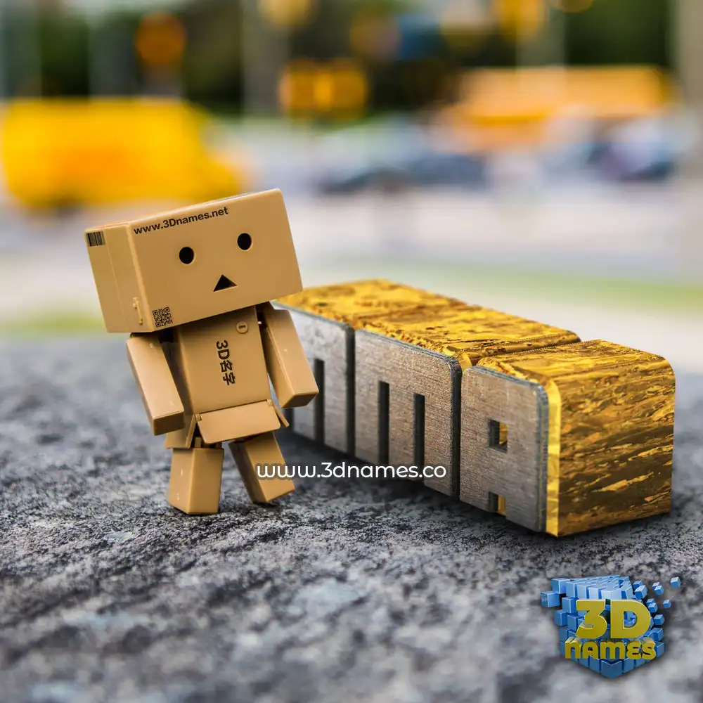 mma in Hello Danbo style - 3D name wallpaper