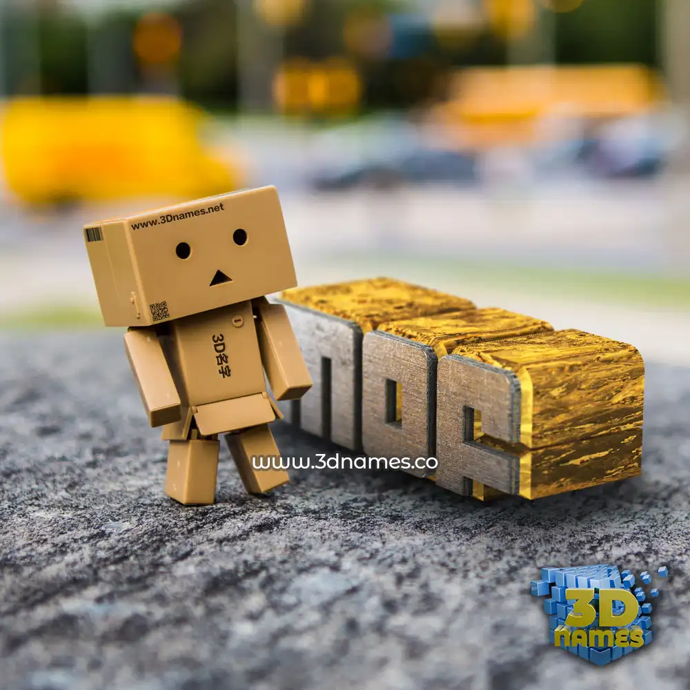 mof in Hello Danbo style - 3D name wallpaper