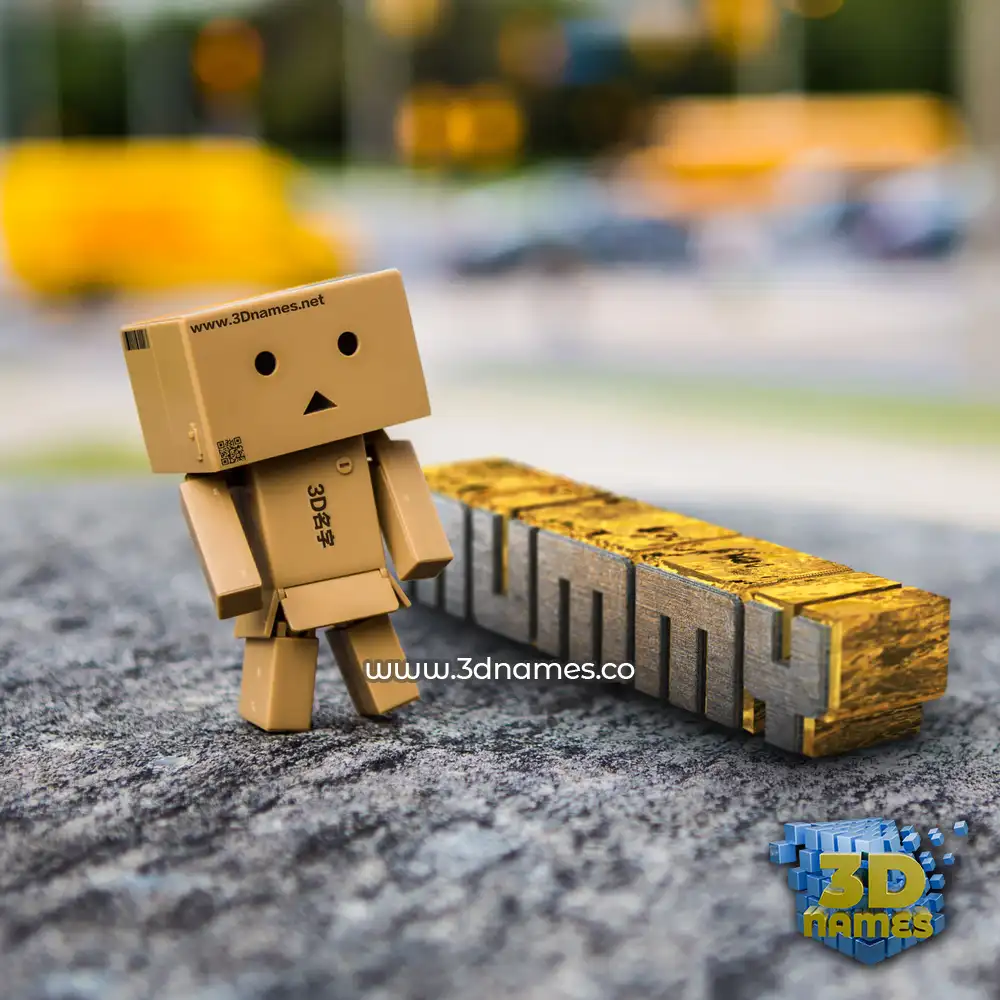 mummy in Hello Danbo style - 3D name wallpaper