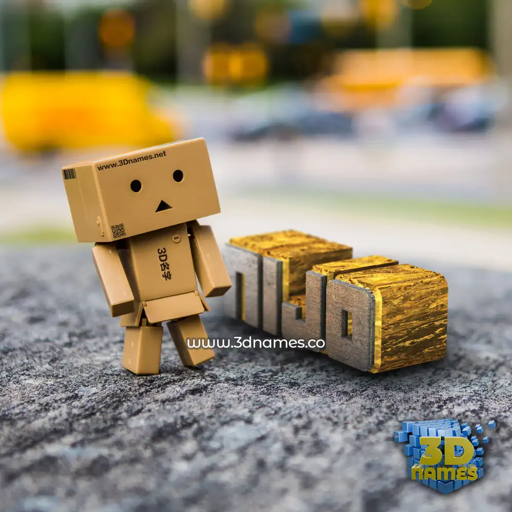 nijo in Hello Danbo style - 3D name wallpaper