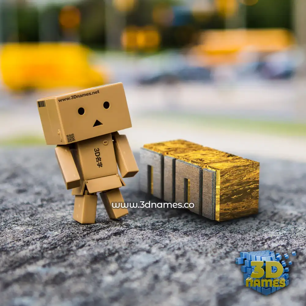 nini in Hello Danbo style - 3D name wallpaper