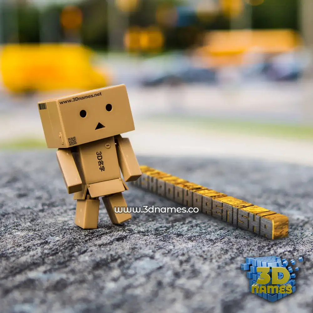 nishadoharenisha in Hello Danbo style - 3D name wallpaper