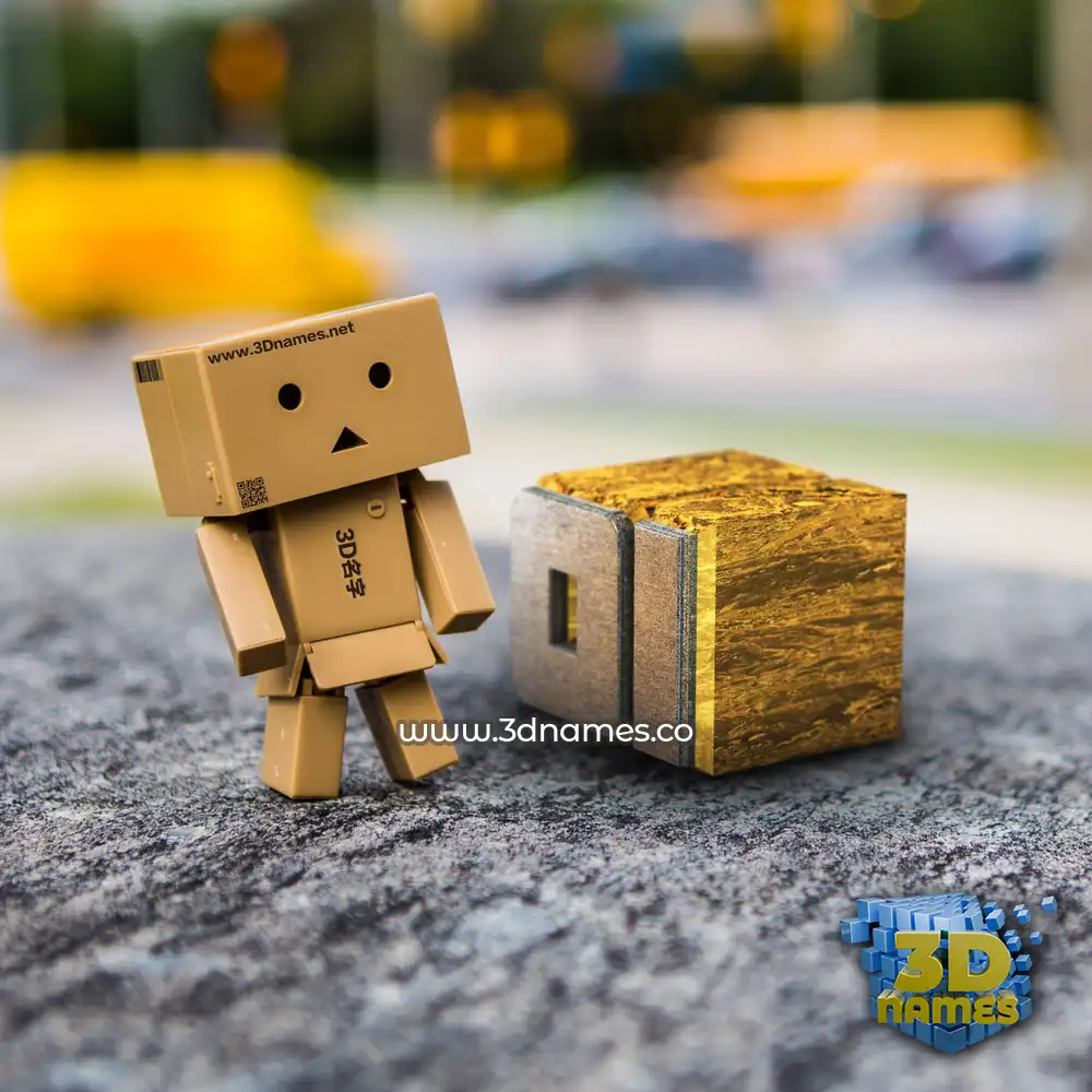 oi in Hello Danbo style - 3D name wallpaper