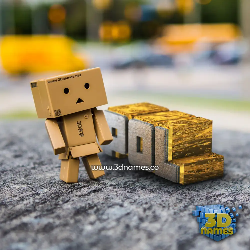 pol in Hello Danbo style - 3D name wallpaper