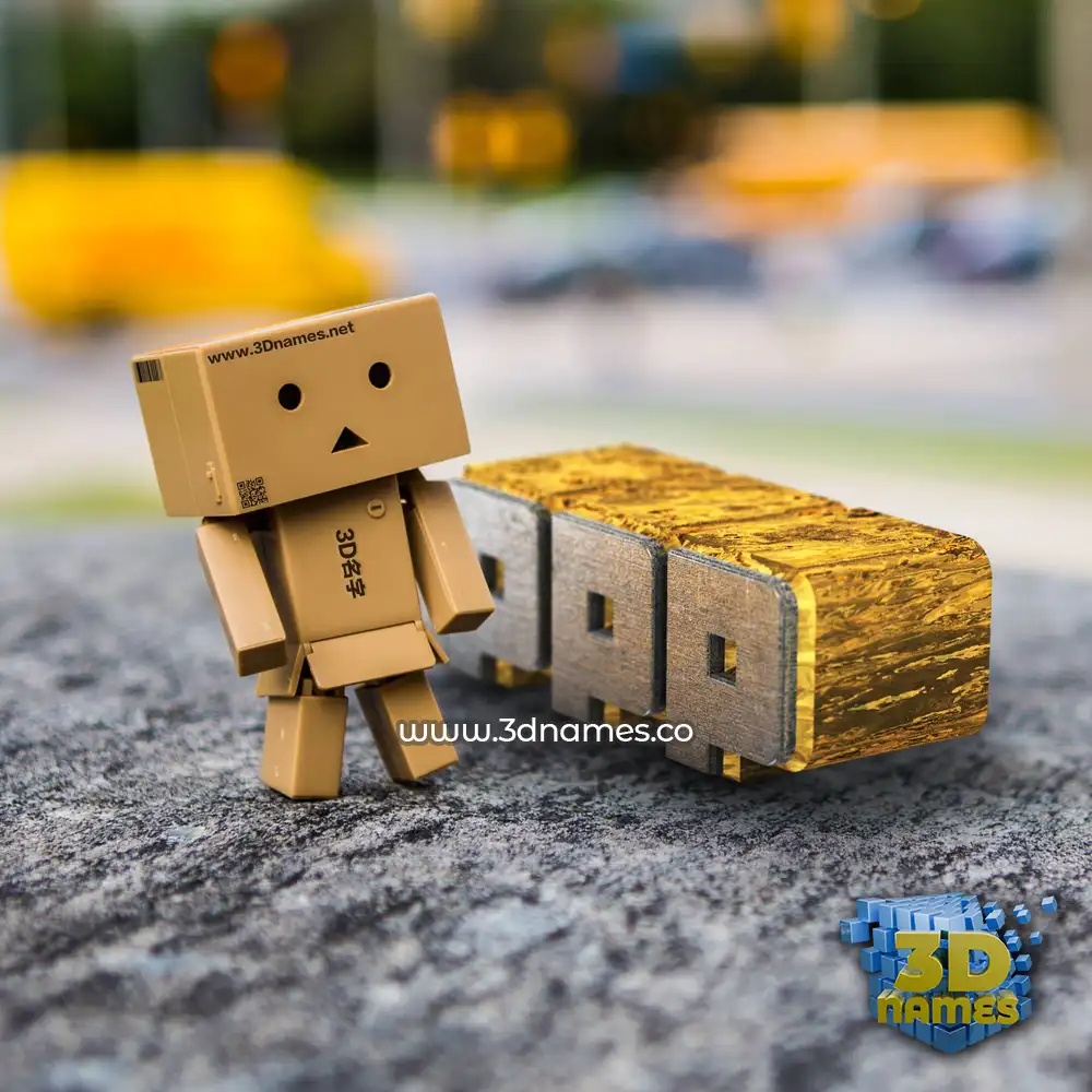 ppp in Hello Danbo style - 3D name wallpaper