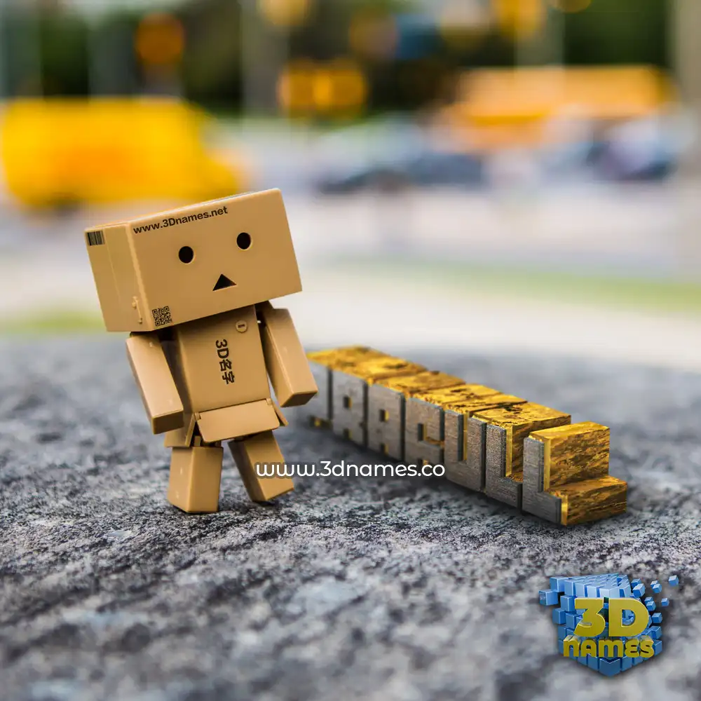 prafull in Hello Danbo style - 3D name wallpaper